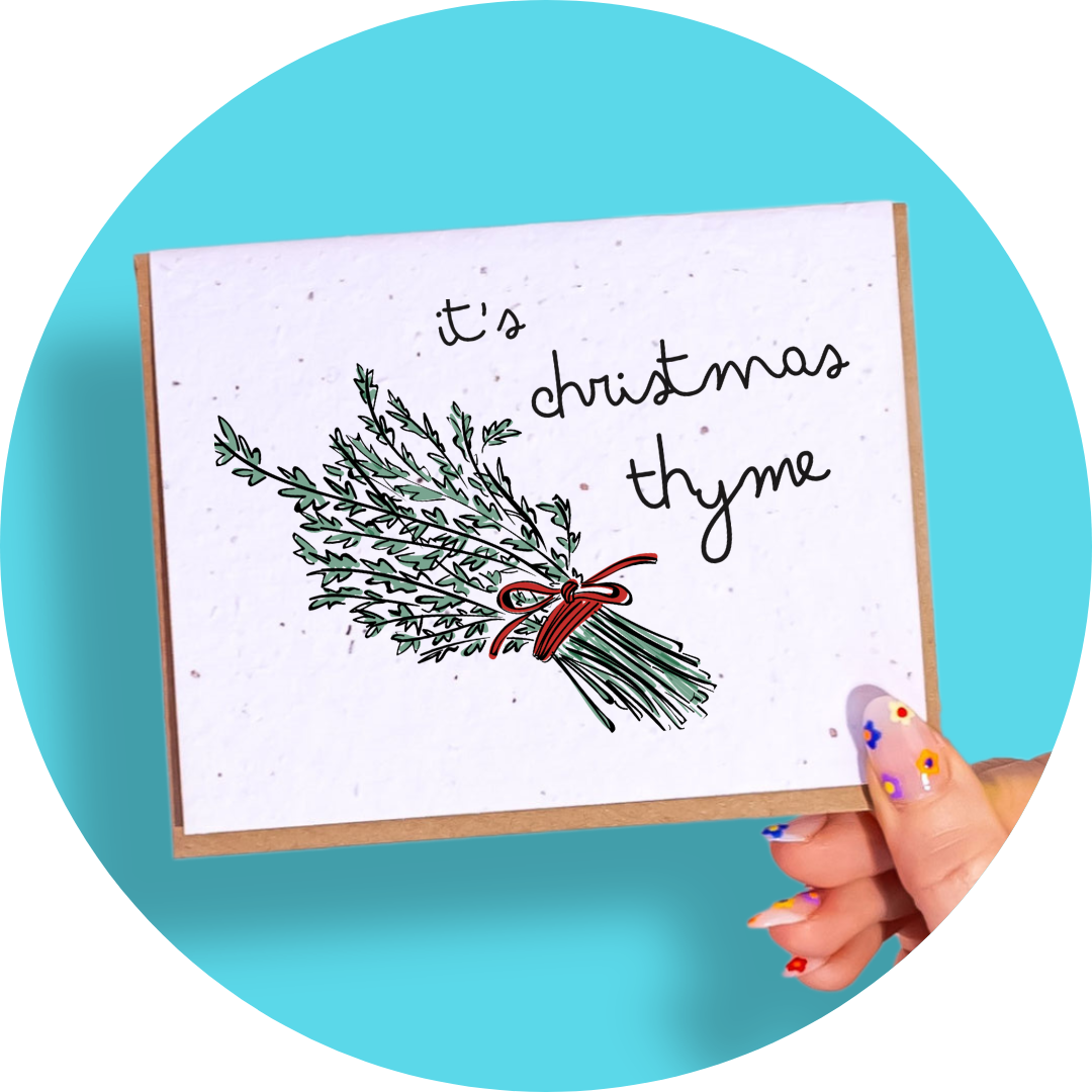<img src="thyme.jpg" alt="Christmas thyme sustainable zero waste greeting card">