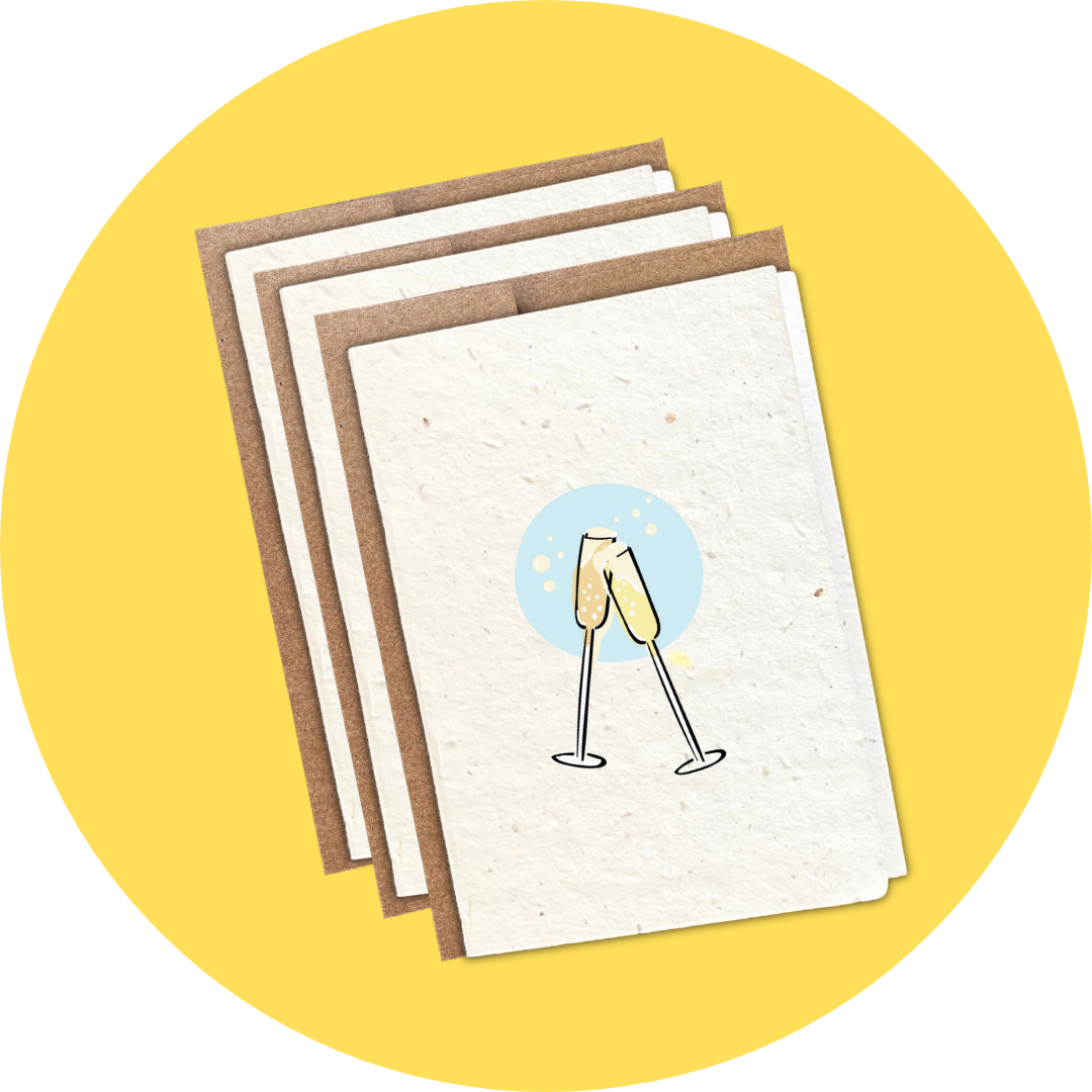 Champagne Flutes - Mini-cards (3-Pack)